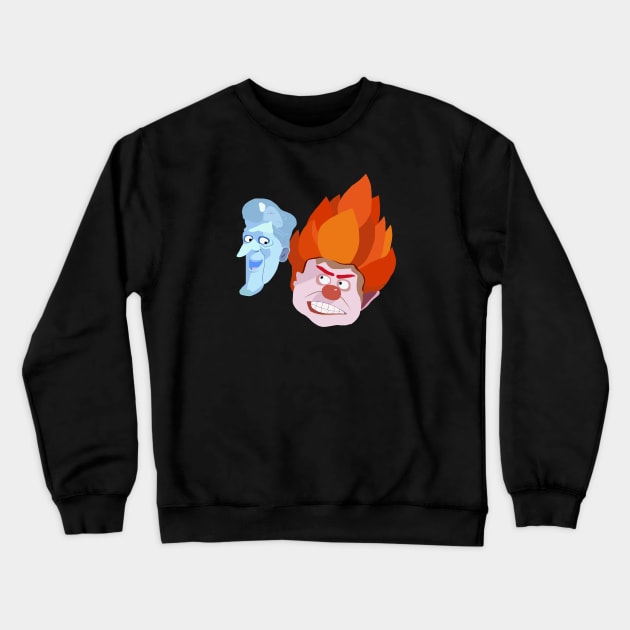 Mr. Heat and Mr. Freeze Crewneck Sweatshirt by ElviaMontemayor